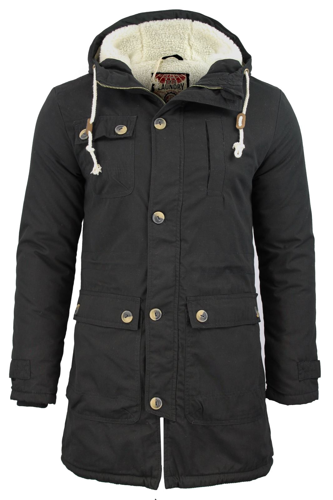 Mens Tokyo Laundry 'Braxton' Fishtail Parka Snorkel Jacket/ Coat Hooded